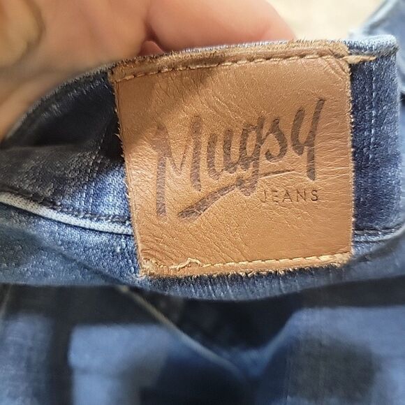 Mugsy Jeans Mens 33x32/Fit 33x30 Straight Leg Zip Fly Stretch Blue Denim FLX2AFU - Picture 6 of 8